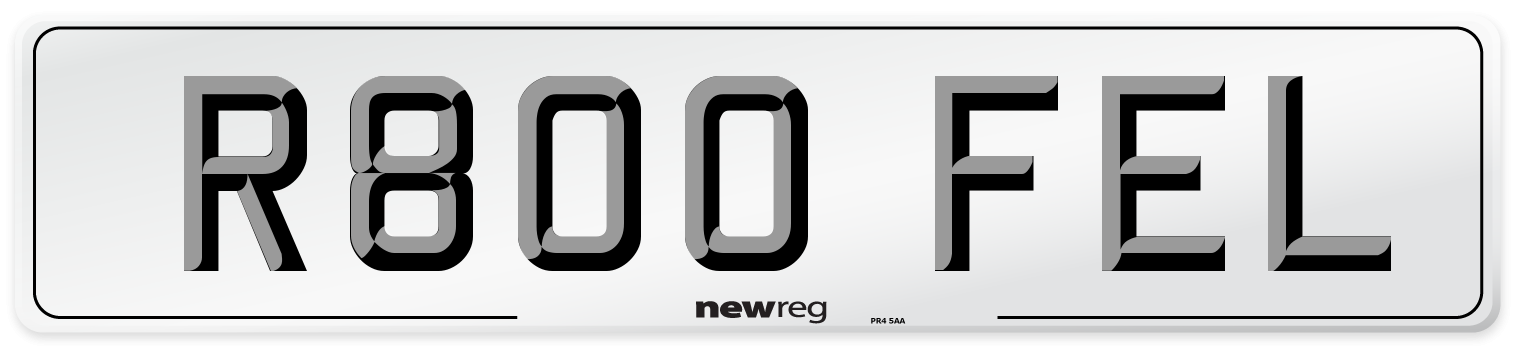 R800 FEL Number Plate from New Reg